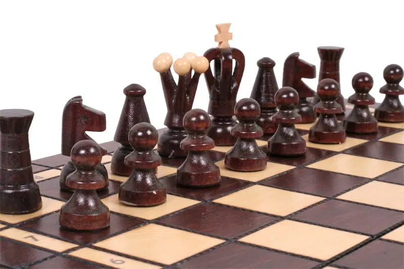 Opvouwbaar Houten Schaak- en Damspel - Afbeelding 3