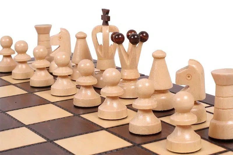 Opvouwbaar Houten Schaak- en Damspel - Afbeelding 4