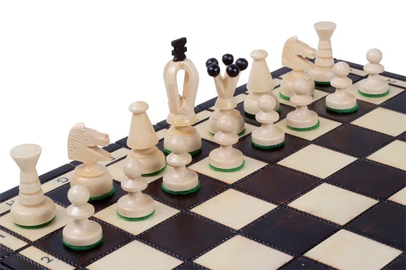 Opvouwbaar Houten Schaakspel met Schaakbord en Opbergruimte - Afbeelding 5