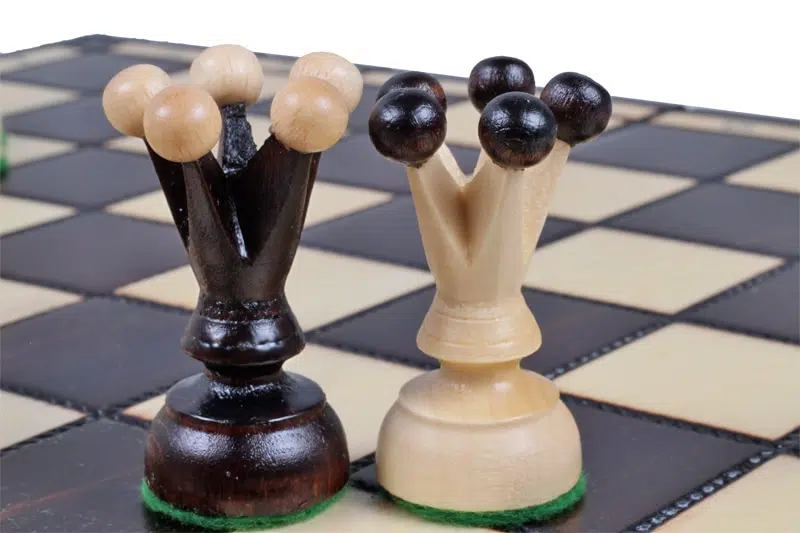 Opvouwbaar Houten Schaakspel met Schaakbord en Opbergruimte - Afbeelding 7