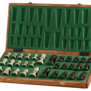 Alternative view of Opvouwbaar Houten Schaakbord met Staunton Schaakstukken en Opbergruimte