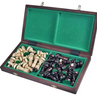 Alternative view of Houten Schaakspel en Opvouwbaar Schaakbord met Opbergruimte