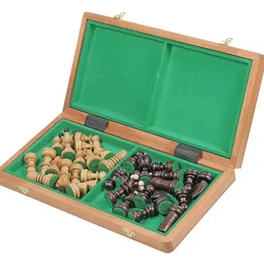 Alternative view of Houten Schaakstukken en Opvouwbaar Houten Schaakbord met Opbergruimte