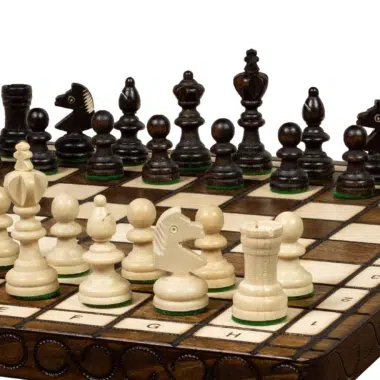 Opvouwbaar Houten Schaakspel met Opbergruimte - Afbeelding 5