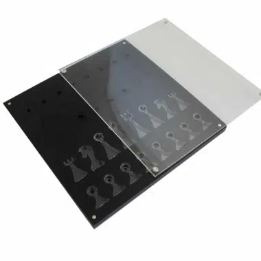Alternative view of Modern Schaakspel in Plexiglas, Zwart en Transparant, met Opbergruimte