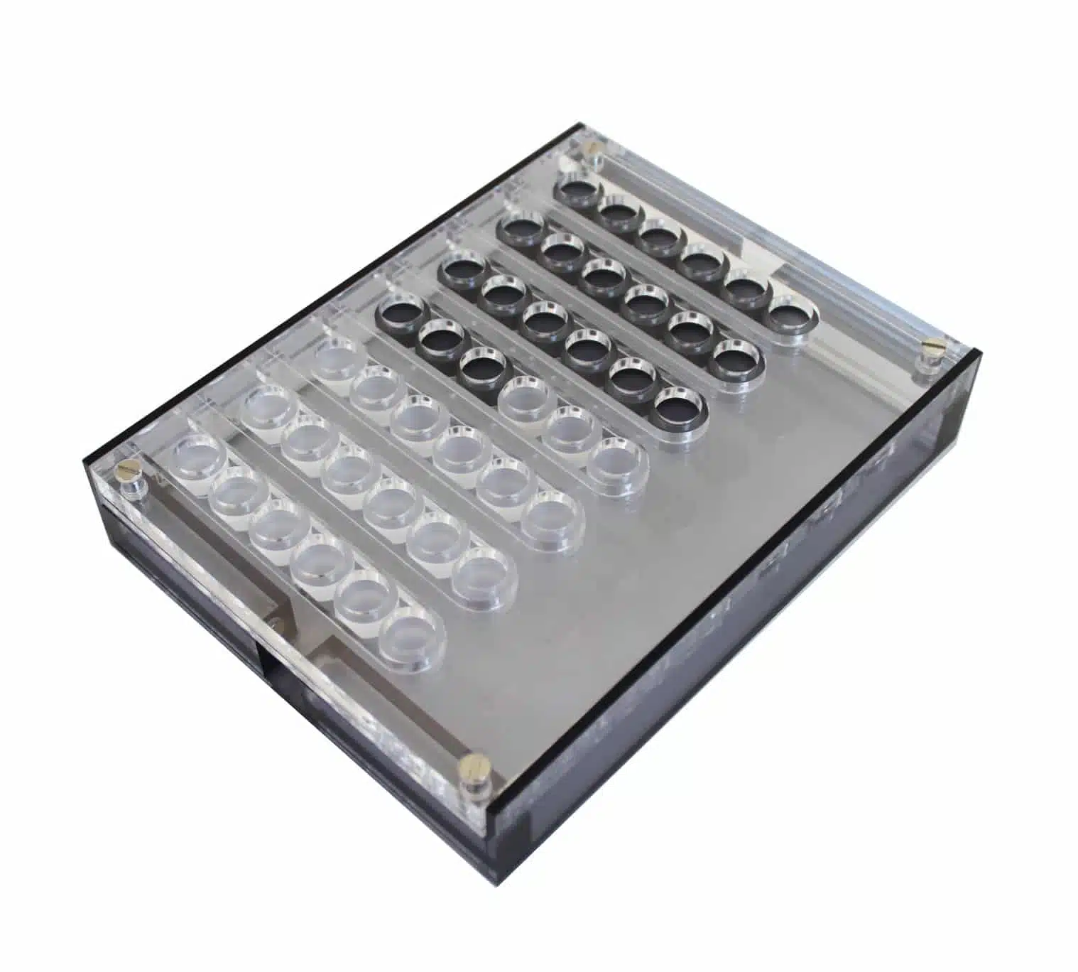 Origineel Vier Op Een Rij Spel in Grijs Plexiglas - Afbeelding 2