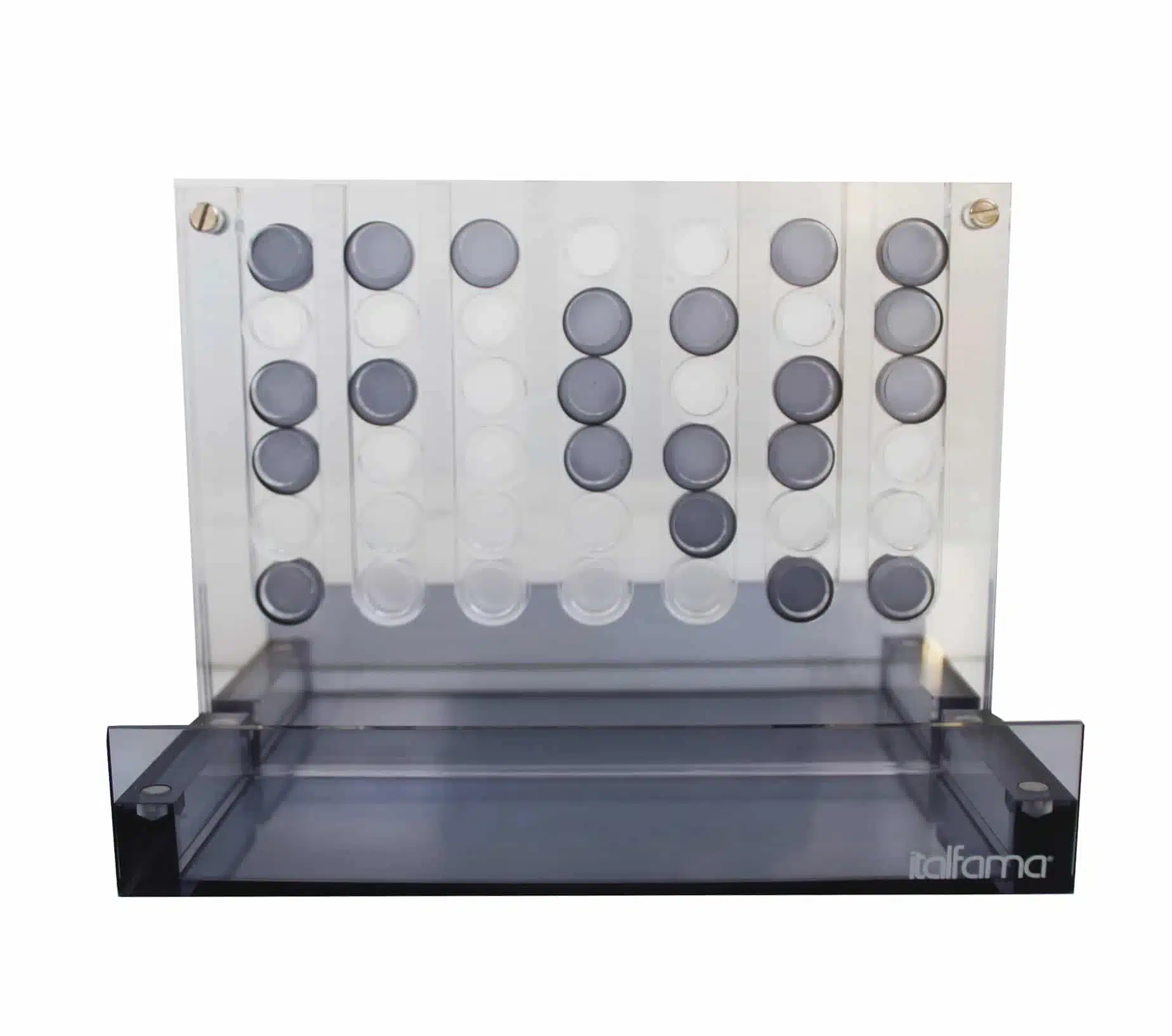 Origineel Vier Op Een Rij Spel in Grijs Plexiglas - Afbeelding 4