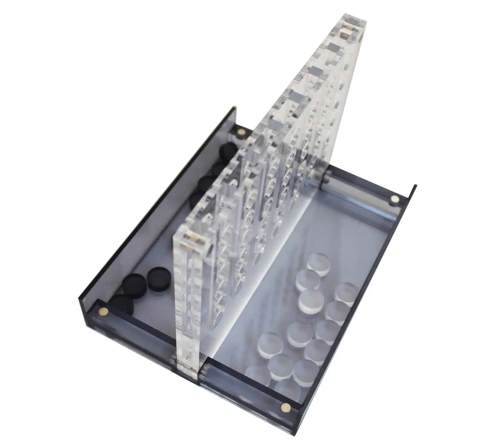 Origineel Vier Op Een Rij Spel in Grijs Plexiglas - Afbeelding 5