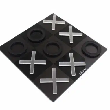 Boter-kaas-en-eieren in Plexiglas met Opbergvak, Zwart-Wit