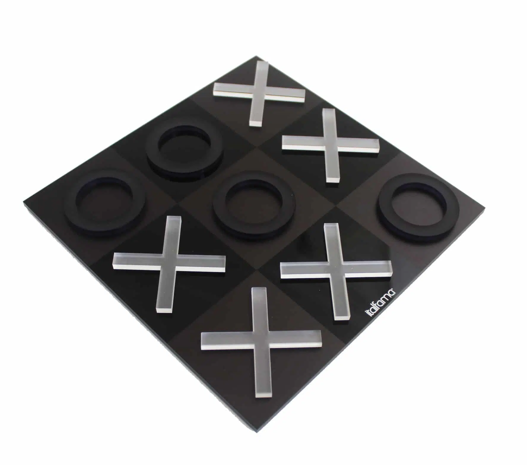 Boter-kaas-en-eieren in Plexiglas met Opbergvak, Zwart-Wit