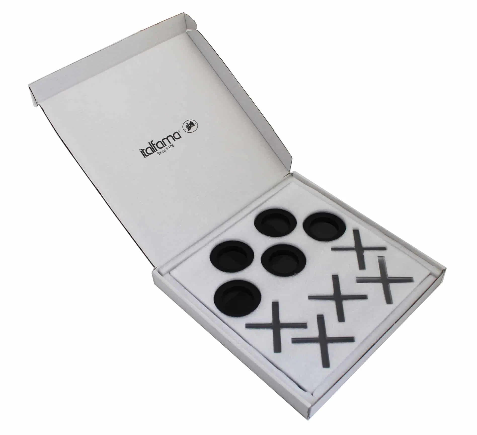 Boter-kaas-en-eieren in Plexiglas met Opbergvak, Zwart-Wit - Afbeelding 2