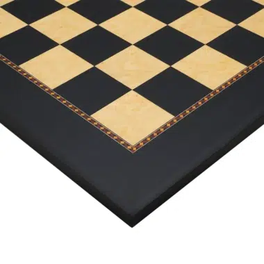 Alternative view of Groot Schaakbord The Queen's Gambit in Populierenhout Zwart Gebeitst en Essenwortel