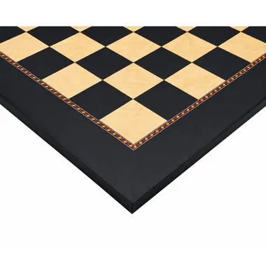 Schaakbord Jeu de la Dame, detail van de hoek met decoratieve rand