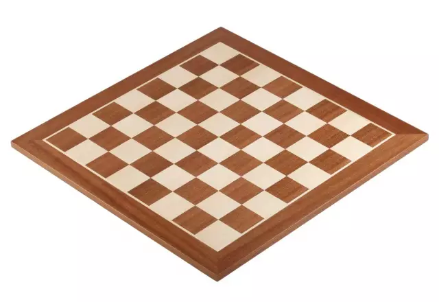 Ensemble Classique Staunton Jeu d'Échecs en Bois d Ébène et Buis et Echiquier en Bois d'Acajou