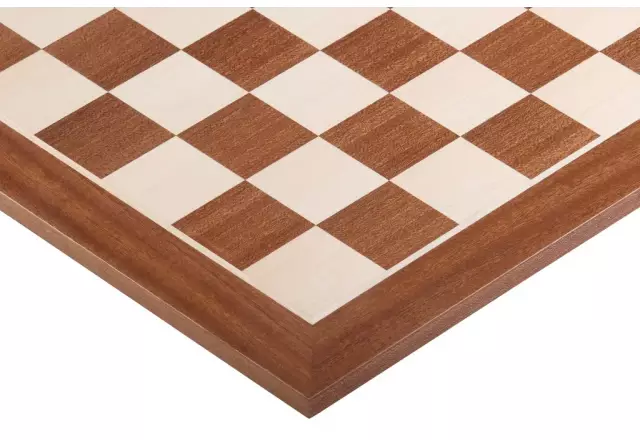 Ensemble Classique Staunton Jeu d'Échecs en Bois d Ébène et Buis et Echiquier en Bois d'Acajou