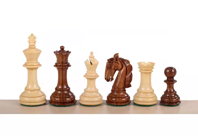 Pièces d'Échecs Staunton en bois de Buis et d'Acacia