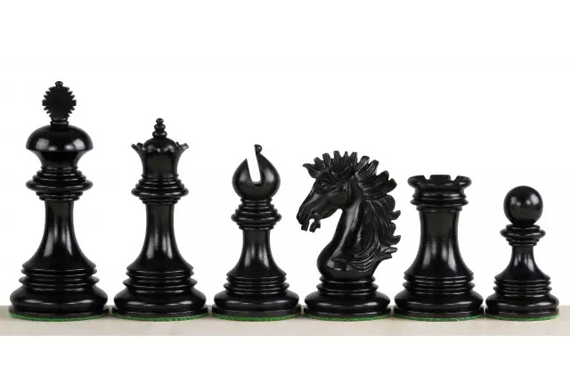 Pièces d'Échecs de Collection en Bois de Buis et Ébène