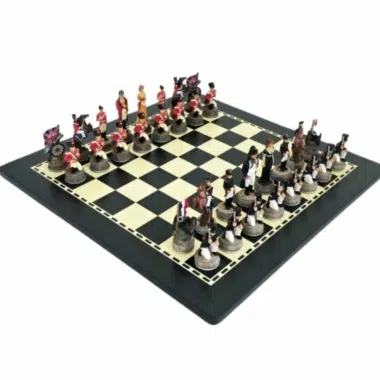 Schaakspel Slag bij Waterloo met Houten Schaakbord