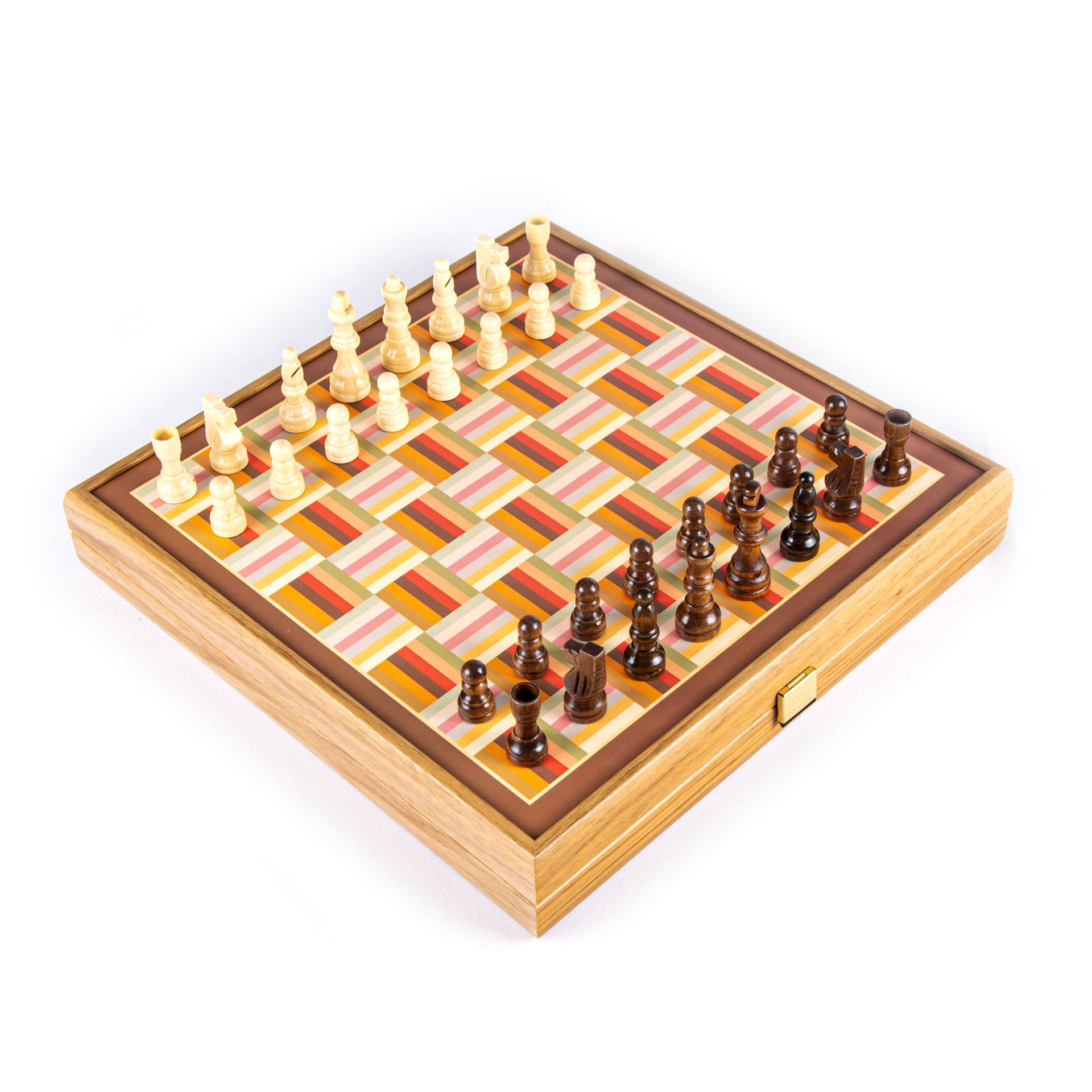 4-in-1 Houten Gezelschapsspel: Schaken, Backgammon, Ludo, Slangen & Ladders - Afbeelding 2