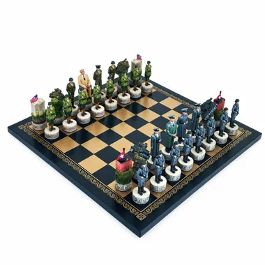 Schaakspel Set Tweede Wereldoorlog - Roosevelt vs Hitler