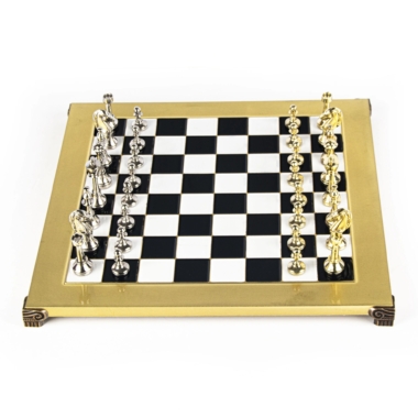 Alternative view of Staunton Schaakset van Metaal met Opbergkist