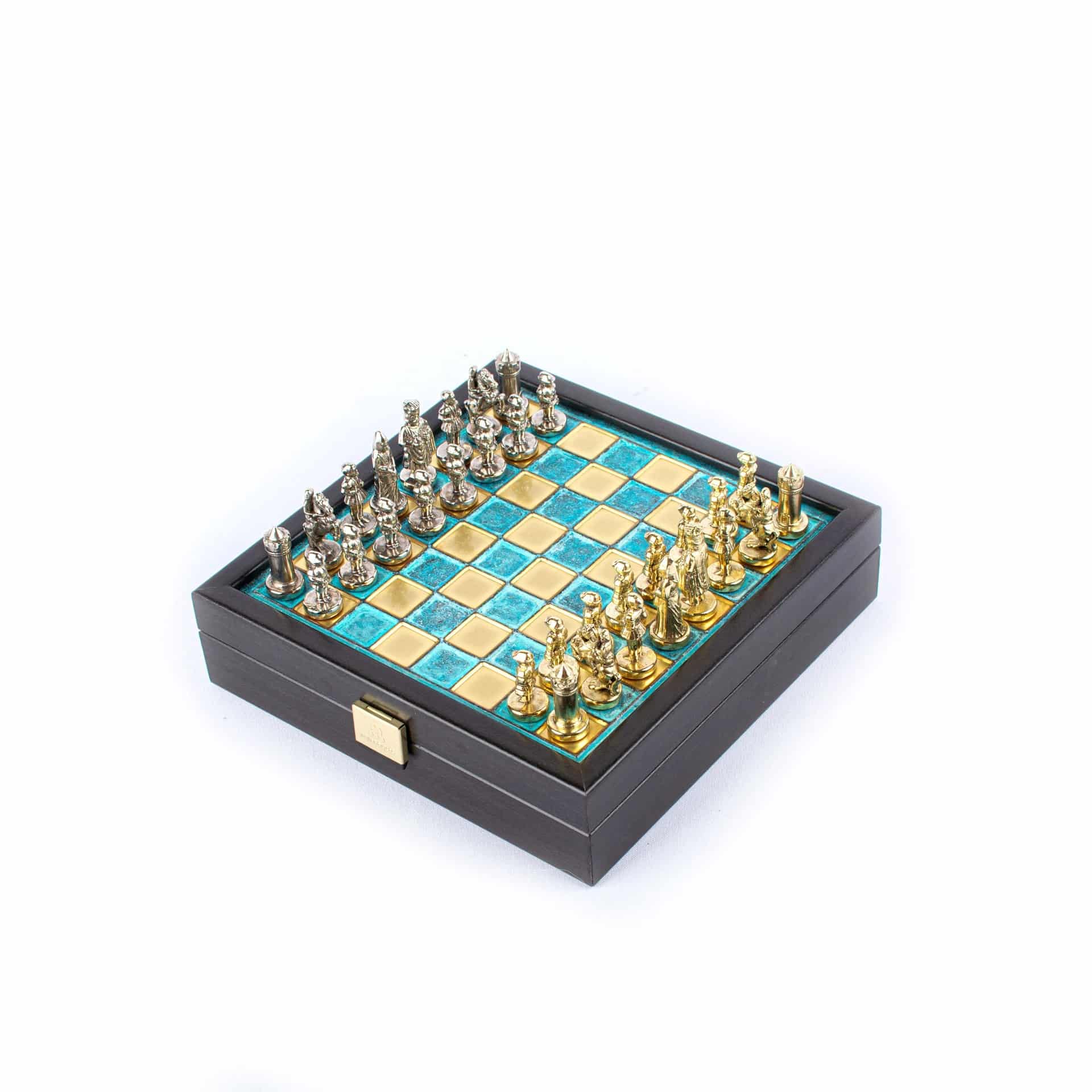 Schaakspel Byzantijns Rijk met Opbergkist - Goud & Zilver - Afbeelding 8