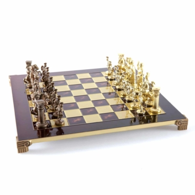 Alternative view of Compleet Schaakspel Grieks-Romeinse Periode Brons en Goud