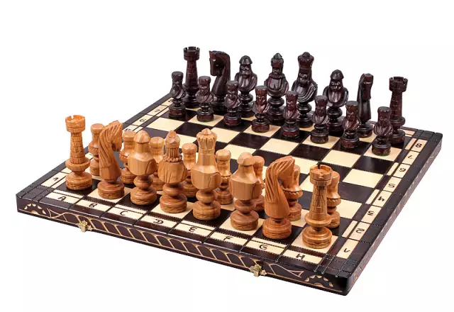 Grand Jeu d’Echecs César II en Bois Pliable - Hauteur de Roi 14 cm