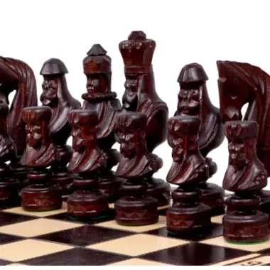 Grand Jeu d’Echecs César II en Bois Pliable - Hauteur de Roi 14 cm