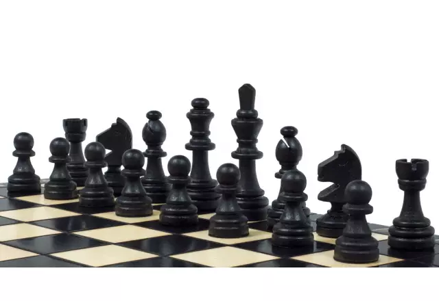 Jeu d’Echecs Magnétique en Bois Noir 28x28 cm – Pliable et Idéal pour les Voyages