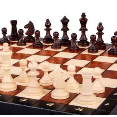Jeu d'Échecs Magnétique 35x35 cm – Echiquier Magnetique en Bois avec Pièces Staunton
