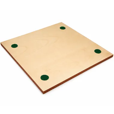 Achteraanzicht van het houten schaakbord met vilt bescherming - Le Palais Des Echecs
