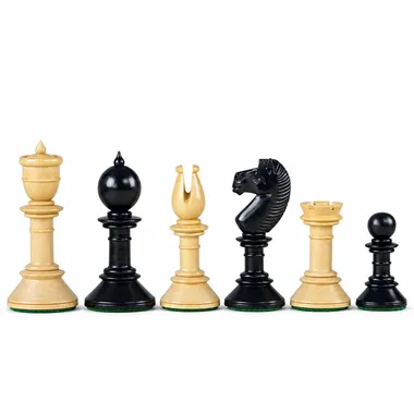 Schaakspel in hout met zwarte en lichte stukken, klassiek design 10,5 cm - Le Palais Des Echecs