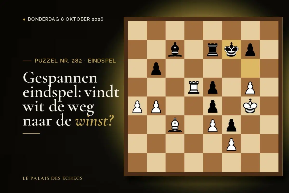 Stelling van schaakpuzzel nr. 282: Wit aan zet en wint