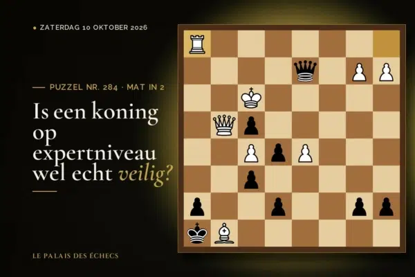 Stelling van schaakpuzzel nr. 284: Zwart aan zet en geeft mat in 2